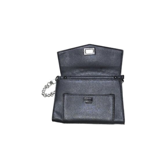 Steve Madden Aidan Battery Stud Flap Purse Shoulder Bag Black - Picture 5 of 6